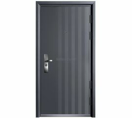 Pelēkas metāla durvis NEW YORK ar minimālistisku un vertikāliem līnijveida elementiem mūsdienīgam interjeram. Durvis lieliski piemērotas dzīvokļiem un iederas arī birojā.