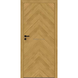 WOOD DRE iekštelpu durvis ar dabiska ozola apdari un modernu rakstu. Durvis siltumam un stilam.