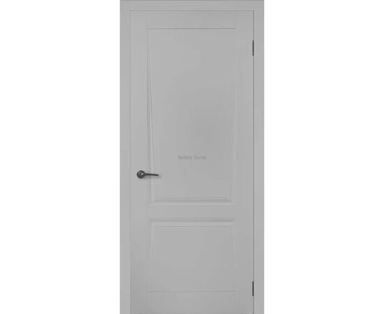 Iekšdurvis LIANA 2 RAL 7047 pelēkā krāsā – vienkāršs un izsmalcināts dizains.