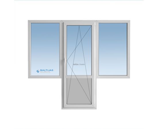 Logi Hruščova tipa māja (paneļu) 2 logi 2050*2050 mm