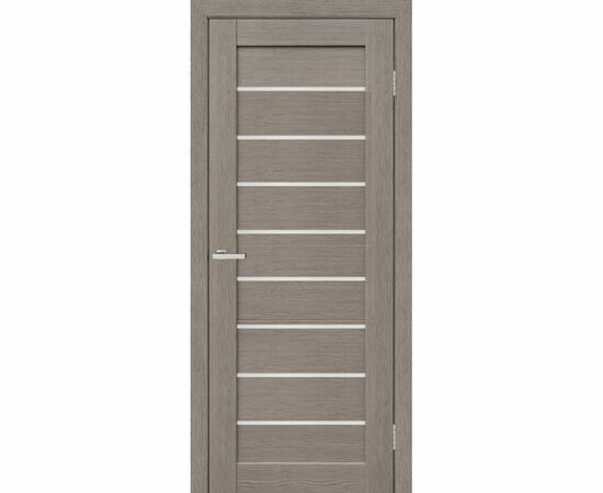 Iekšdurvis LELIA ar Pelnu ozola toņa apdari un horizontāliem stikla ielaidumiem gaismas caurlaidībai.