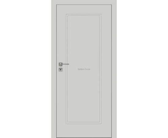 Iekšdurvis FARGO DRE krāsotas ar vienkāršu un elegantu dizainu, gaišu apdari un gludu virsmu ar frēzējuma līnijām.
