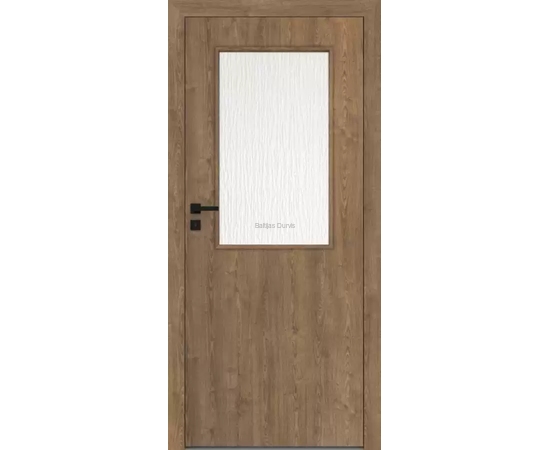 Iekšdurvis STANDARD DRE ar plašu dekoratīvu stikla pildiņu.