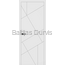 Baltas gludas durvis SOL 1 SUPREME ar tumšām akcenta līnijām. Iekšdurvis iederas jebkurā mūsdienīgā interjerā.