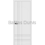 Baltas gludas durvis SOL 5 SUPREME ar tumšām akcenta līnijām. Iekšdurvis piemērotas dažādiem interjeriem.
